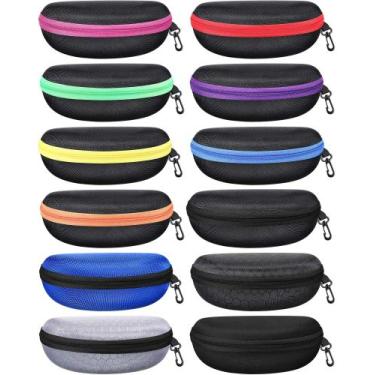 Imagem de Estojo de óculos de sol Weewooday Hard Shell EVA, pacote com 12 unidad