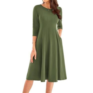 Imagem de Vestido GRACE KARIN, casual, solto, gola redonda, algodão