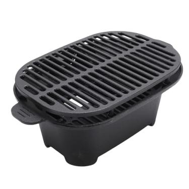Imagem de TOPINCN Hibachi Grill Outdoor, Portátil Pequeno Grelha de Carvão Fundido de Ferro Fundido de Frigideira de Frigideira de de para o Fogão Ao Ar Livre para