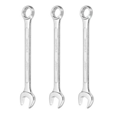 Imagem de HARFINGTON Chave de combinação de 3 peças, caixa métrica de 14 mm, caixa de 12 pontos e chave inglesa de extremidade dupla de aço zincado de extremidade aberta para reparo de móveis de tubos