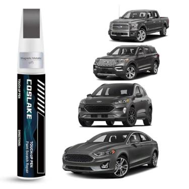 Imagem de COSLAKE Tinta de retoque de carro (magnética metálica (J7)) para Ford, kit de reparo de arranhões de pintura de carro, solução rápida e fácil de reparar, caneta removedor de arranhões 2 em 1 com 2