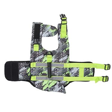 Imagem de Colete Salva-vidas para Cachorro, Fivela de Segurança Com Liberação Rápida, Coleira Protetora Ajustável, Cabo Ergonômico para Surf (S)