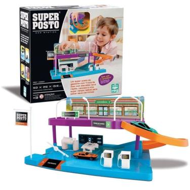 Imagem de Brinquedo Super Posto De Gasolina Lava Rápido Troca De Óleo 0320 Nig Brinquedos
