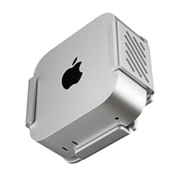 Imagem de Foamy Lizard Suporte universal AeroBracket Mac Mini M4 | Metal de alumínio de 0,6 cm de espessura, acesso ao botão liga/desliga, revestido de silicone, embaixo da mesa, compatível com VESA, suporte de