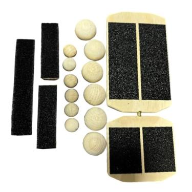 Imagem de kowaku Prancha de equilíbrio para uma perna, exercitador de tornozelo, multifuncional, antiderrapante, de madeira, para exercícios de estabilidade, para uso