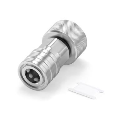 Imagem de MEANLIN 1 adaptador de mangueira de jardim para lavadora de pressão, conector de mangueira de conversão de aço inoxidável para lavadora de energia para lavagem de carro e limpeza externa