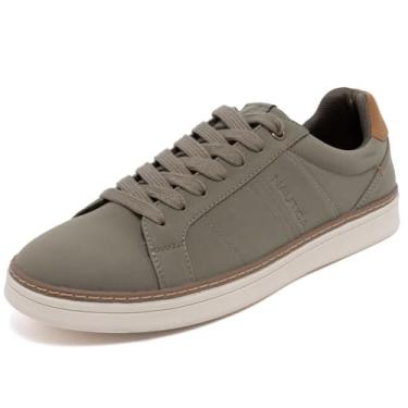 Imagem de Nautica Tênis masculino casual moderno – Tênis de caminhada de cano baixo com cadarço com palmilha confortável e sola de borracha durável, Marrom ardósia, 41