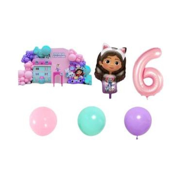 Imagem de Balões Para Festa De Aniversário Infantil 94pcs Tema Gatos Da Casa Da 