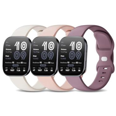 Imagem de Kollody Pacote com 3 pulseiras de silicone para relógio esportivo compatíveis com Amazfit Bip 6/Bip 5/Balance de 2,22 mm para Amazfit GTR 4/3 Pro/3/2/2e/GTR de 47 mm/equilíbrio/chita. Grande