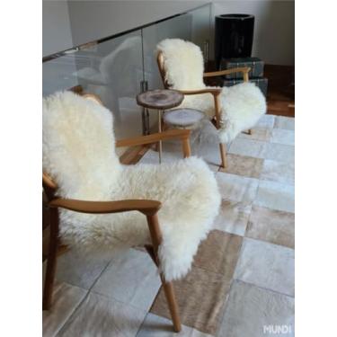 Imagem de Pelego De Ovelha Lã De Carneiro Nacional Branca Natural 1,00x0,60 aprox