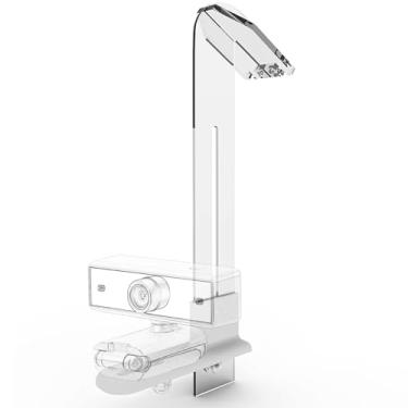 Imagem de TOCCOOL Suporte acrílico para webcam, suporte de tela média, coloque a webcam em qualquer lugar no monitor, laptop, compatível com webcams Logitech MX Brio, C922, C920x, C930 (transparente)