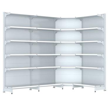 Imagem de Gondola Parede 202 Fit Farmacia Ate 3 M Bco 1 Canto Pe Branc