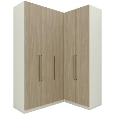 Imagem de Guarda Roupa Modulado 3 Pecas 241x160 cm Seletto Areia Jequitiba Henn