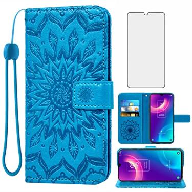 Imagem de Asuwish Capa de telefone para Alcatel TCL 30Z (T602DL)/TCL 30 LE Capa carteira com protetor de tela de vidro temperado capa flip fina suporte para cartão acessórios de celular TCL30 30 Z 30LE mulheres