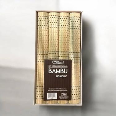 Imagem de Kit 6 Jogos Americanos Bambu Caramelo Decoração de Mesa