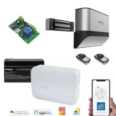 Imagem de Kit Fechadura Eletroímã Intelbras Smart WiFi com Automação Alexa e Goo