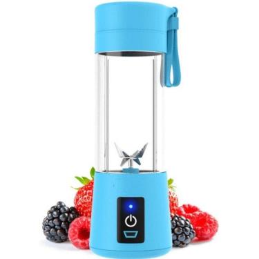 Imagem de Mini Liquidificador Portátil 6 Lâminas Azul Juice Cup Usb