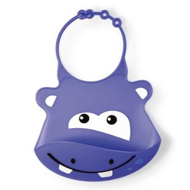 Imagem de Babador de Silicone Silybib Hipopótamo Roxo +6m Multikids Baby - BB044 BB044