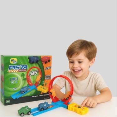 Imagem de Super Pista de Carrinhos Dinossauro com Looping Radical 360º Kit Infantil Educativo Divertido 9 Peças