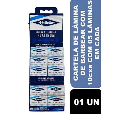 Imagem de Cartela de lâminas gillette platinum  com 10 unidades