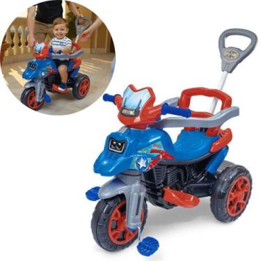 Imagem de Triciclo Infantil Com Pedal Haste Ajustável Seguro - MARAL, Azul