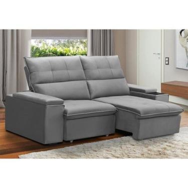 Imagem de Sofá Retrátil e Reclinável com Porta Copos e Objetos 1,80m Parma - Fer