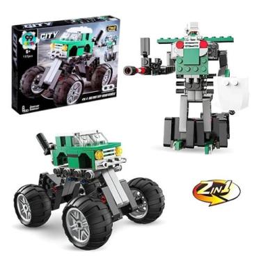 Imagem de Carrinho Lego Blocos de Montar Transformers Monster Verde Brinquedo In