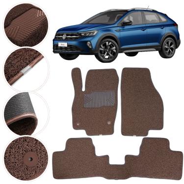 Imagem de Tapete Kapazi Automotivo Premium Vw Nivus 2018 a 2025 Marrom