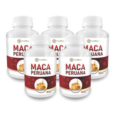 Imagem de Kit 5 Maca Pura 450 Comprimidos 1000Mg Tree Of Life