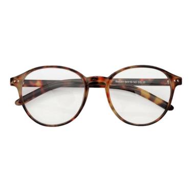 Imagem de Armação Óculos Grau Feminina Redonda Rebeca Animal Print