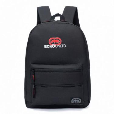 Imagem de Mochila Casual Dia a Dia Escola Faculdade Unissex - Ecko, Preto