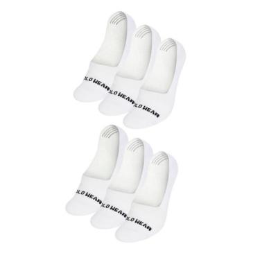 Imagem de Kit 6 Pares Meias Sapatilhas Polo Wear Branco, Branco, 39-43