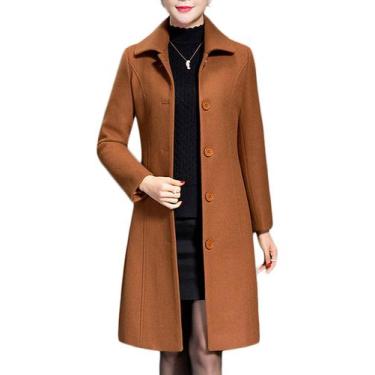 Imagem de Casaco Jenkoon feminino Wool Trench, casaco comprido de inverno