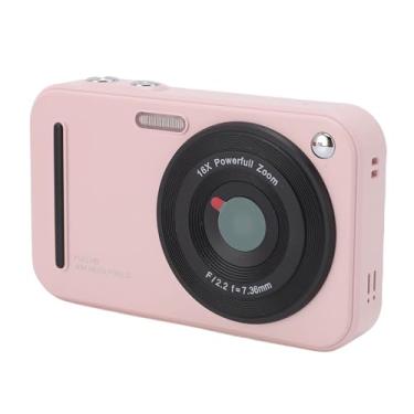 Imagem de Zopsc Câmera Digital 48MP 1080p UHD, Câmera de Selfie Anti Shake de Foco Automático Com Zoom de 16x, Cartão de Memória de 32 GB, Função da Webcam, para Viagens e Vlogging (Rosa)