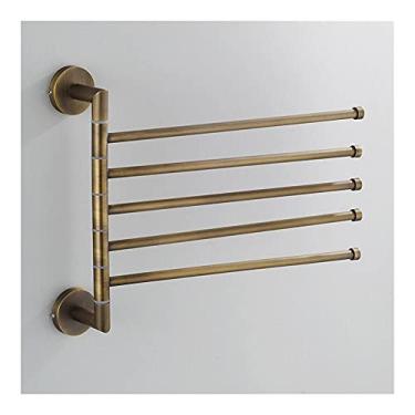 Imagem de Toalheiros, toalheiros, toalheiro para banheiro, cabides de toalha giratórios, 5 barras de toalha montadas na parede, toalheiro de banheiro, suporte de toalha de banho Antbathroom cabide/formiga/a