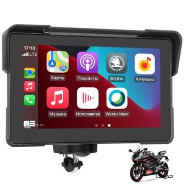 Imagem de Multimídia para Motocicletas, Tela Sensível Ao Toque De 7'' IPS 1024×600, Tela Multimídia Para Motocicleta, Multimídia Para Moto, Suporte para Apple Carplay e Android Auto, IP67