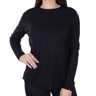 Imagem de Blusa Feminina Facinelli By Mooncity Tricot Preta - 650948-Feminino