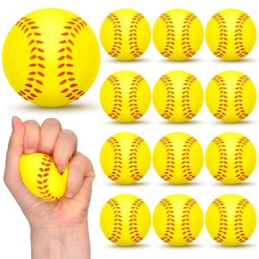 Imagem de Softball Stress Balls Minatee Minatee Softball Foam 6,5 cm, 12 unidade