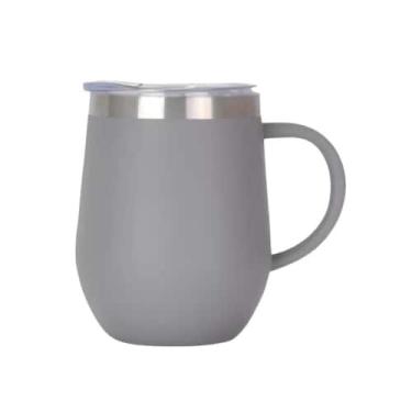 Imagem de Caneca Cuia Térmica de Aço Inox 350 ml  Tampa Antivazamento e Alta Dur