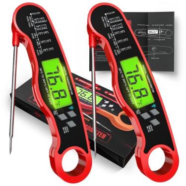 Imagem de Termômetro digital de carne AWLKIM IP67 à prova d'água com luz de fund