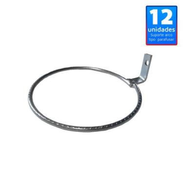 Imagem de 12 Suporte Arco 12cm Parafusar Fixar Parede Painel, Sem Vaso - TMTSUPO