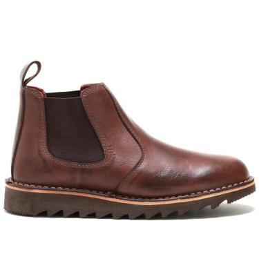 Imagem de Bota Masculina Couro Tratorado Cano Curto Elástico Conforto
