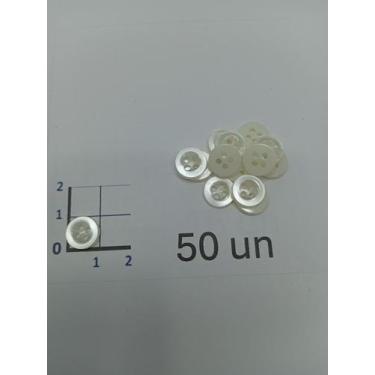 Imagem de Botões Perolado 10mm 4 Furos Brilho 50Un 100Un 200Un Confecção Artesan