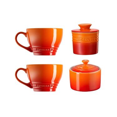 Imagem de KIT LE CREUSET AÇUCAREIRO POTE DE MANTEIGA 2 CANECAS BISTRÔ 400ML
