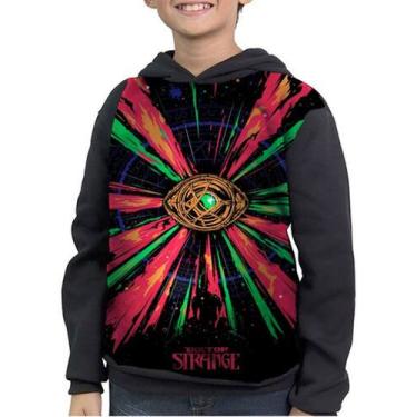 Imagem de Moletom Infantil Doutor Estranho Olho De Agamotto - smoke, Preto, 4
