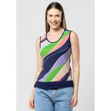 Imagem de Regata Pau a Pique Estampada Lilás