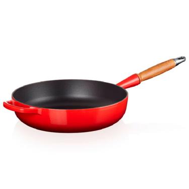 Imagem de Frigideira Sauté com Cabo de Madeira 28 cm Vermelho Le Creuset