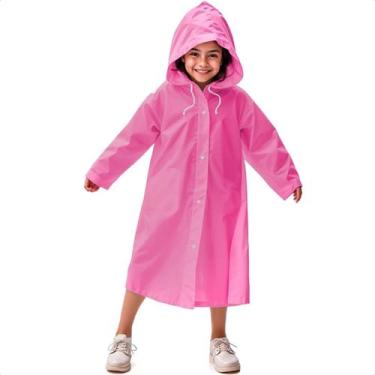 Imagem de Capa Chuva Infantil Com Capuz Impermeável Colorida Proteção - Amigo do