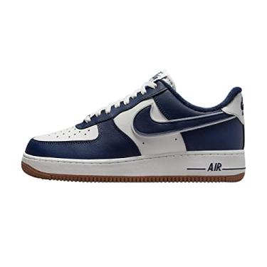 Imagem de Nike Air Force 1 '07 Lv8 Masculino, Vela/Azul-marinho (Midnight Navy), 9