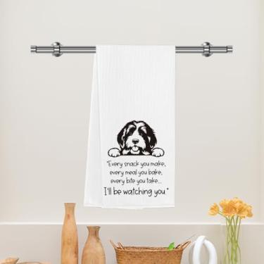 Imagem de Toalhas de cachorro presentes para mulheres homens engraçados amantes de cães presentes cada lanche que você faz cada mordida que você toma toalhas de prato de trama waffle para cozinha 35 x 58